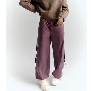 ZARA CARGO PARACHUTE PANTS